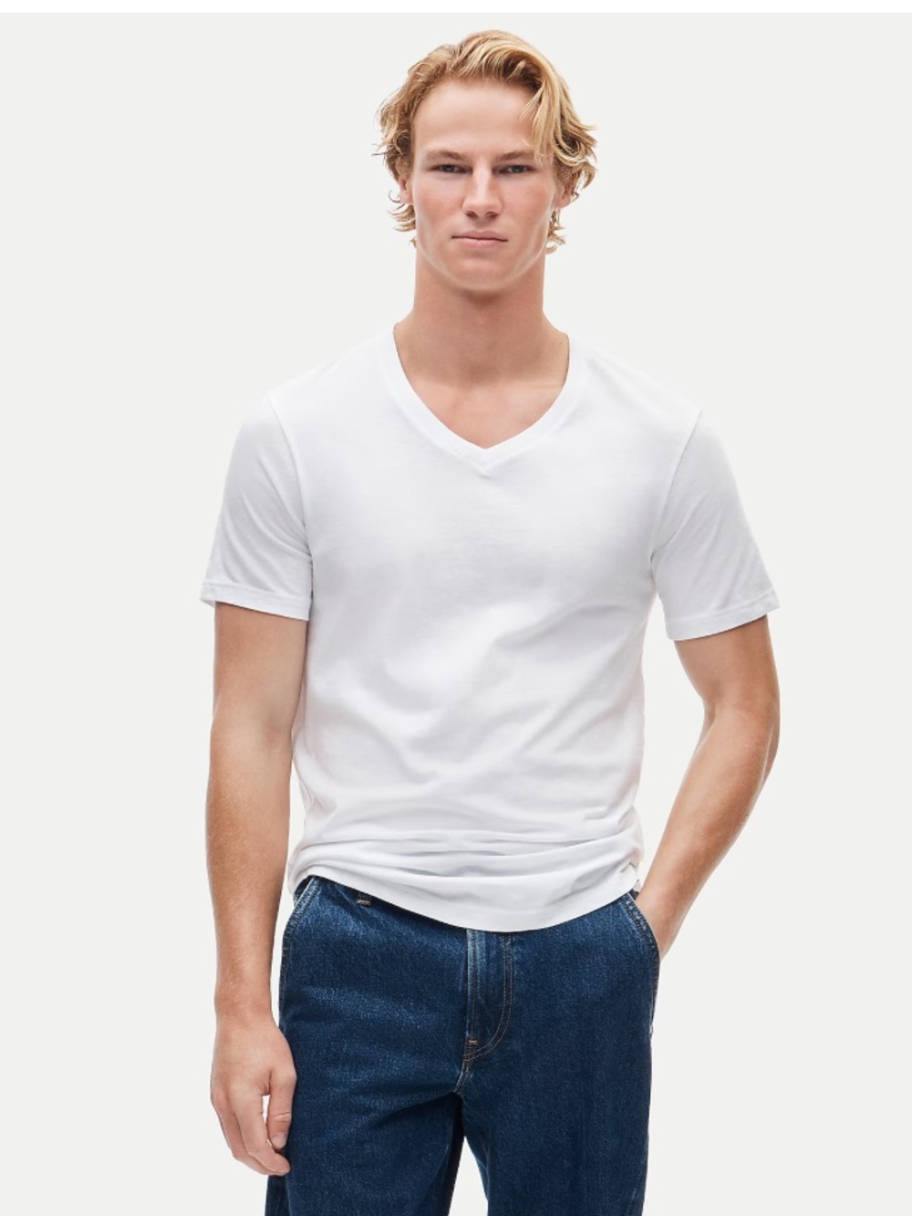 J. Crew V-Neck Undershirt three pack - white